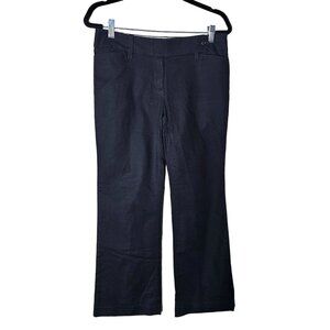 LOFT Black Women's Pants Straight leg Button Detail cotton spandex size 6P